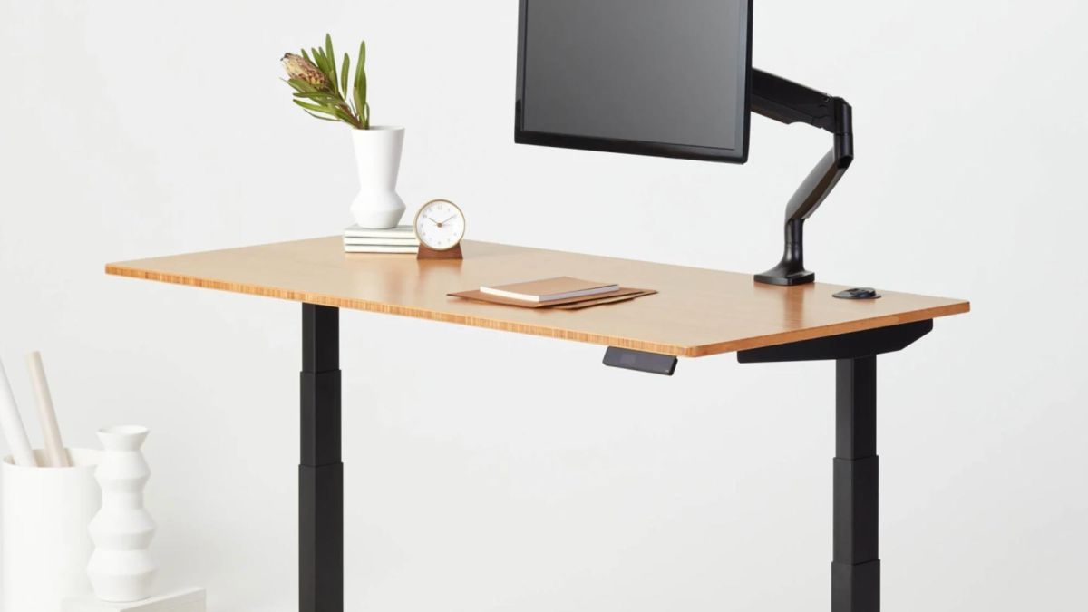 KAWOLA Schreibtisch LORA und Monitorhalterung 120cm